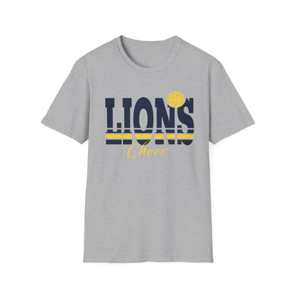 Lions Cheer Unisex Softstyle T-Shirt - Perfect for Game Day and Spirit Wear