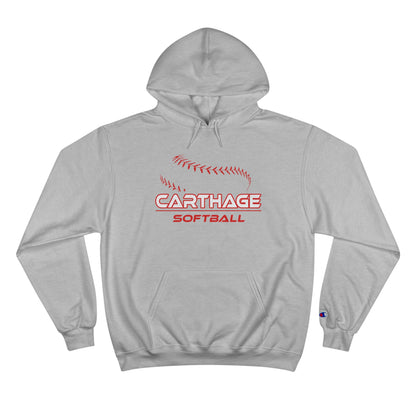 Carthage Softball Champion Hoodie - Comfortable Gray Sweatshirt for Fans