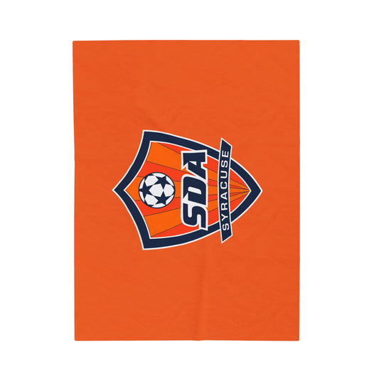 SDA Syracuse Soccer Velveteen Plush Blanket - Warm & Cozy Team Spirit Throw