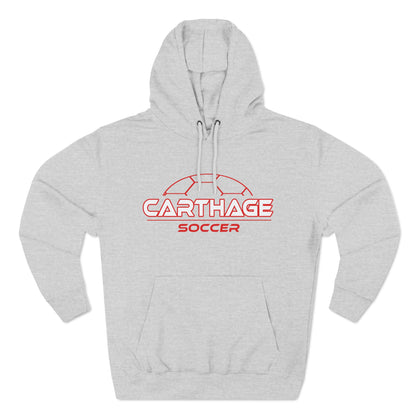 Carthage Soccer Three-Panel Fleece Hoodie - Casual Sportswear for Fans