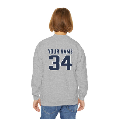 Youth Personalized Basketball Crewneck Sweatshirt - Gildan